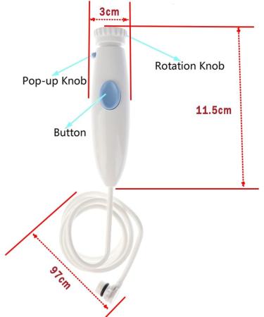 Replacement White Press Button Hose & Handle for WaterPik Ultra Flosser - WP-100/660/900/310/861/450 Repair Kit - Buy Online on GoSupps.com