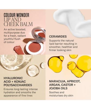 Mii Cosmetics Colour Wonder Lip and Cheek Balm | Cream Blush for Cheeks Lip & Cheek Tint Cream Blush | Makeup Cream Blusher for All Skin Types | Natural Look Lip & Blush Cream | Rebel Red - Buy Online on GoSupps.com
