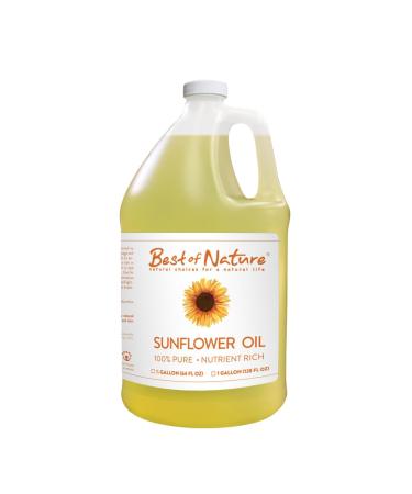 Best of Nature 100% Pure Sunflower Massage Oil Lightweight Deep Moisturizing Unscented Oil for Skin Body & Massage Nourishing Hydration for Hair & Face Half Gallon (64 fl oz) 64 Fl Oz (Pack of 1)