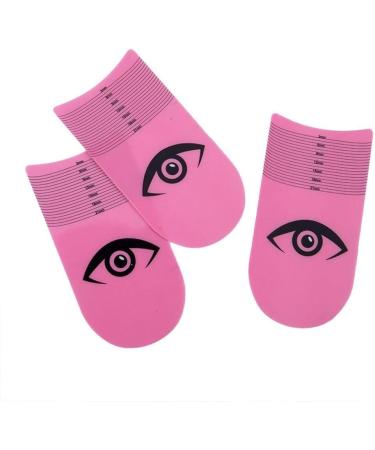 3Pcs Pink Eyelash Ruler Eyelash Stencils Ruler for Measure Eyelashes Length Curling Degree Ruler Eyebrow Lash Measuring Tool Beauty Tools Eyes Makeup Brushes and Tools Eyes
