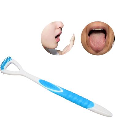 Verdant Touch Oral Care Tongue Scraper | Ergonomic Bad Breath Remover - Blue - Buy Online on GoSupps.com