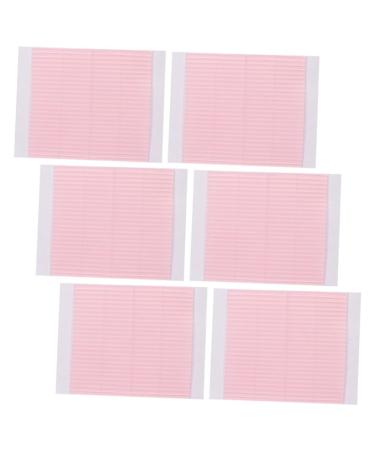 6 Sheets Double Eyelid Beauty Stickers Eye Makeup Tool Creative Invisible Eyelid Sticker Eye Shaping Makeup Supplies Eye Lids Strips Natural Fiber Strip Pink Woman Fiber Material