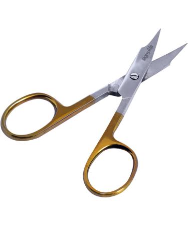 Nose Ear Hair Grooming Scissors, Hair Removal & Trimming Clippers - Beard Mustache Eyebrow Eyelash Care Scissors, Facial Hair Cutting Tool (Gold) - Buy Online on GoSupps.com