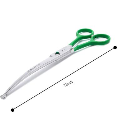 7 Curved Pet Grooming Scissors - Stainless Steel Safety Trimming Shears for Dogs & Cats | Left/Right-Handed Round-Tip Design | LovinPet - Buy Online on GoSupps.com