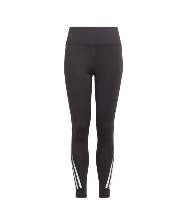 adidas Girls Tights Aeroready 3-Stripes High-Rise 7/8 Optime Pocket Leggings 152 Black/Grey Four/White