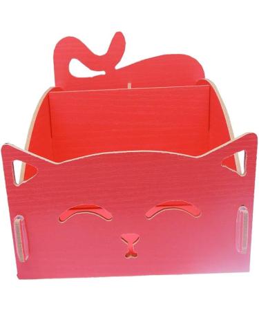 Artkingdome DIY Cute Cat Storage Artwork Folding Collection Cosmetic Pen Organizer Desk Sorter Pencil Holders Pink - Buy Online on GoSupps.com