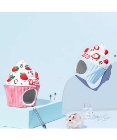 POPETPOP Hamster Hideout Hamster Nest Bathtub Accessories Animal Cage Cartoon Hamster Small Hamster House Summer Pet Supplies - Buy Online on GoSupps.com