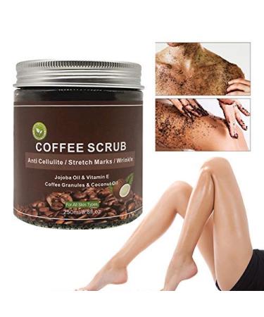 250 ml Natural Coffee Peeling Scrub - Exfoliating Body & Face Peel for Smoother Skin - Unisex Pore Cleanser - Buy Online on GoSupps.com