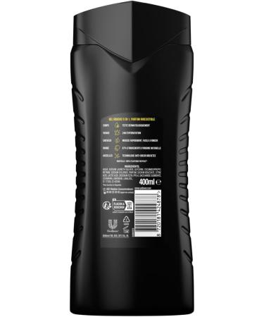 AX - Provocation 5in1 Men's Shower Gel - 24h Moisturizing - 87% Natural Ingredients - Coconut & Black Pepper Fragrance - 400 - Buy Online on GoSupps.com