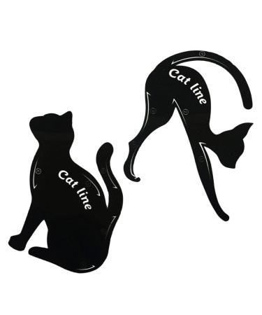 Beavorty 2pcs Eyeshadow Stencil Eyeliner Stencil Eye Stencil Cat Eye Stencil Mold Template The Cat Stencil