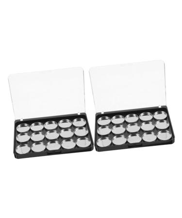 VALICLUD 2ensembles Palette De Fards Paupi res Vide Avec Couvercle Transparent tui De Maquillage Rechargeable Pour Organisateur De Cosm tiques Diy