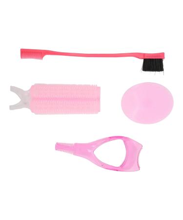 Pink Hair Dressing Curler & Face Cleaning Brush Set - Women s Beauty Essentials | Eyebrow & Eyelash Assistant - Buy Online on GoSupps.com