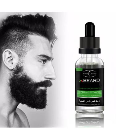AICHUN BEAUTY Beard Grow Oil - Facial Hair Growth Supplement for Men | Thicker Beard Care & Hair Growth Vitamins 30ml - Buy Online on GoSupps.com