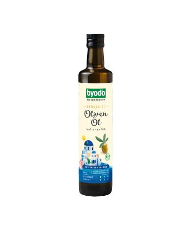 Byodo Organic Olive Oil Nativ Extra from Greece, 0.5 l - Unique sweet, cold pressed, with fresh green aromas, original Greek character