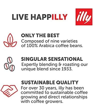 illy Intenso Whole Bean Coffee Roast Intense Robust and Full Flavored With Notes of Deep Cocoa 100% Arabica Coffee No Preservatives Dark 250g (Pack of 6) Intenso Bold Roast 250 g (Pack of 6) - Buy Online on GoSupps.com