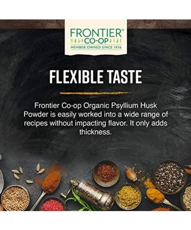 Buy Frontier Organic Psyllium Husk Powder 16 oz | Natural Fiber Supplement - Buy Online on GoSupps.com