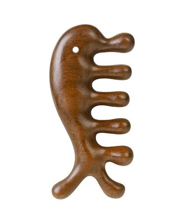 Fubdnefvo 1 pc. Head massage comb green sandal woodengrowing ridge acupressure tool made of portable wooden massager for the face