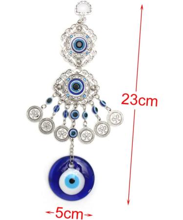 Cabilock Decor Home Ornament Delicate Glass Eye Pendant Evil Eye Bead Pendant Amulet Turkey Protection As Shown 23X5cm - Buy Online on GoSupps.com