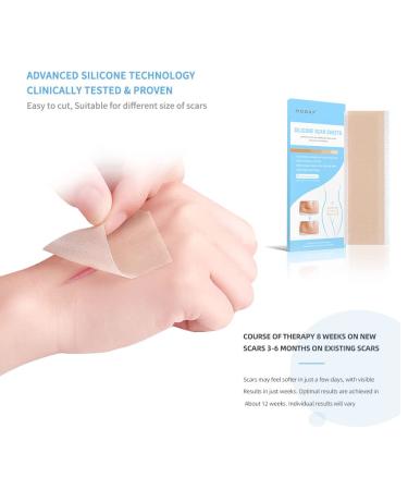 Silicone Scar Sheets 4 Pack - 5.7x1.57 | Professional C-Section Scar Removal Tape - Buy Online on GoSupps.com