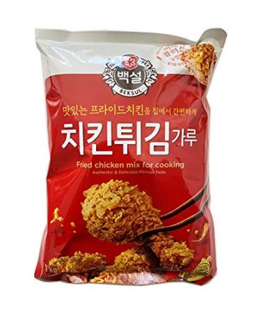 Korean Beksul Authentic & Delicious Korean Taste Crispy Fried Chicken Mix 1Kg (1 Pack) 2.2 Pound (Pack of 1)