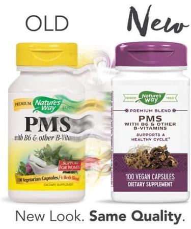 Nature's Way PMS Support with B6 & B-Vitamins - 100 Vegan Capsules - Buy Online on GoSupps.com