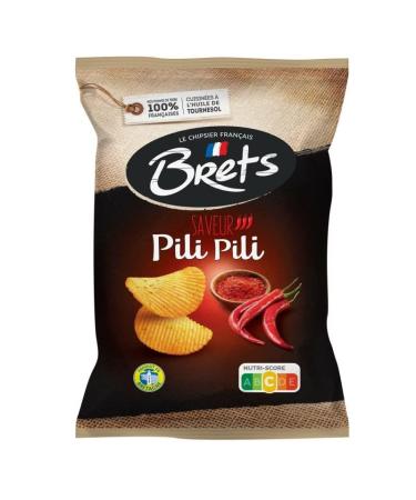 BRET'S Chips Ondul es Saveur Pili Pili - Sachet 125g pour l'Ap ritif - Pommes de Terre Croustillantes et pic es - Produit de Qualit Fran aise - Lot De 4 - Vendu Par Lot