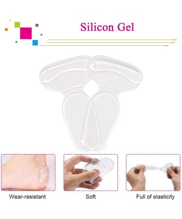 URAQT Gel Shoe Inserts for Women - Anti-Slip Heel Grips & Foot Insoles (4 Pairs) - Transparent - Buy Online on GoSupps.com