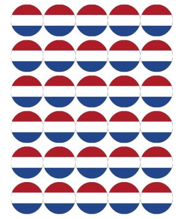 30 Netherlands Flags Cupcake Toppers Edible Wafer Paper Fairy Cake Toppers Birthday Cake Decorations