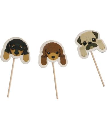 Leadigol Dog Dessert Cupcake Topper Pick Birthday Party Decoration Puppy Dog Theme Cupcake Toppers Cute Party Supplies Dog Puppy Cupcake Topper - Buy Online on GoSupps.com