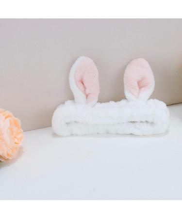 YISSION 2PCS Bunny Ears Spa Headband for Face Wash and Makeup - No Slip Elastic Hair Band for Skincare - White Gray - Buy Online on GoSupps.com