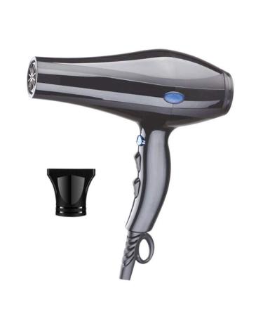 1600W Hair Dryer with Diffuser Powerful Hairdryer Fast Drying Blow Hair-Dryer AC Motor 220V 2 Speed and 3 Heat Cold Shot Button Long Cable Light Quiet for Women Men Black Small Gift