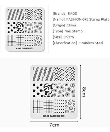 Alexnailart Nail Stamping Plate - Fashion 075 | Premium Nail Art Transfer Stencils for DIY Manicure - Buy Online on GoSupps.com