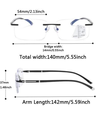GHARAZ Progressive Multifocus Reading Glasses for Men & Women | Photochromic Blue Light Filter Size 2.0+ - Buy Online on GoSupps.com