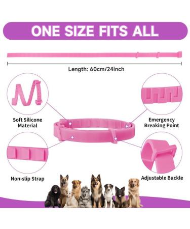 Shop Woyamay Calm Collar for Dogs - Adjustable Luminous Calming Collar with Pheromones | Stress Relief for All Sizes | 2-Piece Set in Hot Pink & Red - Buy Online on GoSupps.com