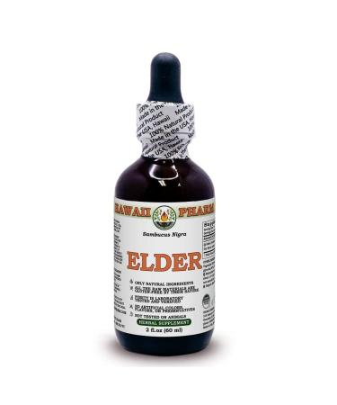 Hawaii Pharm Europe Elderberry (Sambucus Nigra) Dried Berry ALCOHOL-FREE Liquid Extract Glycerite 60 ml 60 ml (1 pack)