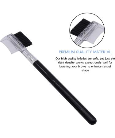Brrnoo Makeup Brush Brow Brush Eyelash Eyebrow Brush Comb Wood Handle Double Head Extension Metal Steel Makeup - Buy Online on GoSupps.com