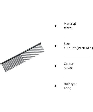Dog Comb For Grooming Professional Stainless Steel Metal Dog Cockapoo Pet Cat Grooming 7.5" Comb Rake Brush Tool For Long Haired Dogs - Buy Online on GoSupps.com