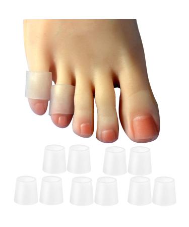 Hoogoo 10 Pack Pinky Toe Sleeves Protectors, Toe Covers, Protect Toe from Rubbing, Ingrown Toenails, Corns, Blisters, Hammer Toes and Other Painful Toe Problems