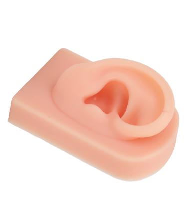 Simulated Ear Model Reusable Human Ear Model Right Ear Comfortable Easy To Use for Headphones Display for Ear Piercing Training(Light Skin Color)