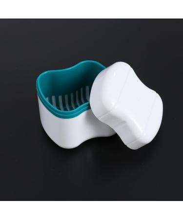 Buy ROSENICE Green Denture Tooth Storage Box with Rinse Basket - Safe & Stylish Dental Care Solution - Buy Online on GoSupps.com