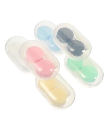 Healeved 6 sentences Contact lens container Listing travel case lens travel set Contact lens holder Practical lens case Eyes of the eye mini lensing tank organizer Glossy travel