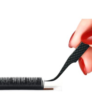 DASSEN Lashes Extension Tweezers Isolations tweezer Volume Lashes Tweezers Precision Slanted Straight Tip for Isolation Classic Lash Extensions Pointed Lash Tweezers for Eyelash Extensions (Black2-1) - Buy Online on GoSupps.com