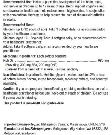OmegaGenics EPA-DHA 500 - Lemon Flavor - 120 Softgels - Buy Online on GoSupps.com