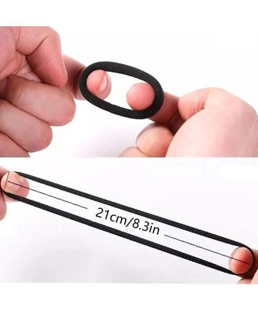 60 Pack Seamless Hair Ties & Black Elastic Bands by WerkaSi - Ponytail Holders for Women/Girls - Buy Online on GoSupps.com