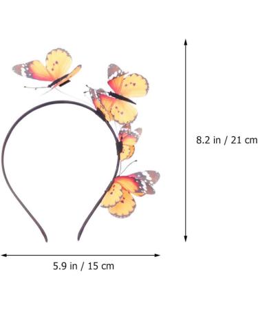 Lurrose Red Butterfly Fascinator Hat | Monarch Derby Headband for Festivals Halloween Carnival & Weddings - Orange Costume Accessory - Buy Online on GoSupps.com