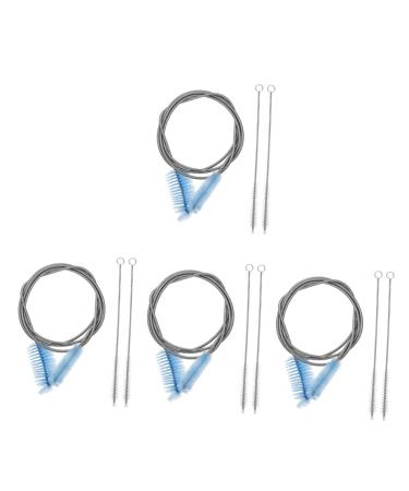 Baluue 12 Pcs Hose Cleaning Brush Dishwasher Drain Hose Dryer Vent Cleaning Brush Pipe Cleaner Brush Crevice Cleaning Tool Sink Drain Brush Bottle Brush Elasticity Stainless Steel Bluex4pcs 20X5CMx4pcs