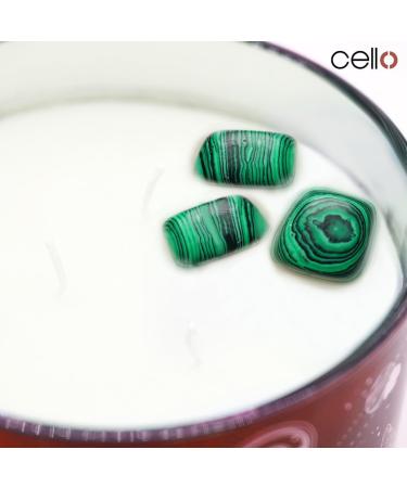 Celestial Malachite Gemstone Large Scented Candle - Perfect Astrology Gift for Men or Women - Buy Online on GoSupps.com