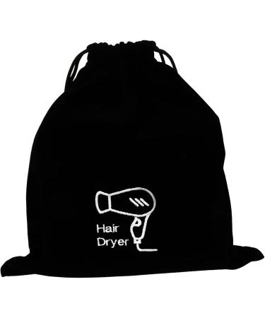 BIUDECO 4 Pcs Hair Dryer Storage Bag Mini Hair Organizer Storage Hair Dryer Travel Bag Tool Flannel Black - Buy Online on GoSupps.com