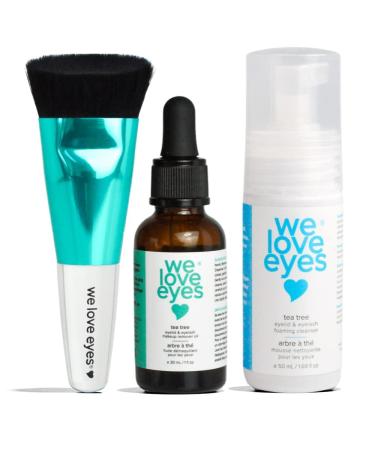 We Love Eyes - Tea Tree Oil Eye Makeup Removal System - Limit unnecessary lash and brow loss when removing eye makeup