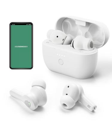 Maihear 2 in 1 Bluetooth and Rechargeable Hearing Aids with APP Control for Seniors Adults, Personal Digital Sound Amplifiers with Earbuds for Feedback Reduction Noise Cancelling 1 Pair X808-w